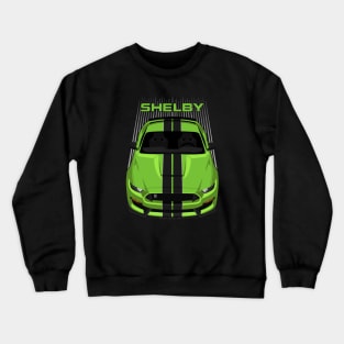 Ford Mustang Shelby GT350 2015 - 2020 - Grabber Lime - Black Stripes Crewneck Sweatshirt